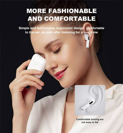 RichRipple Pro 6 Bluetooth Earphone(pro3 upgrade mini size) Pro6 Wireless Bluetooth Earpods for android&ios Pods Earbuds White with Black Covers