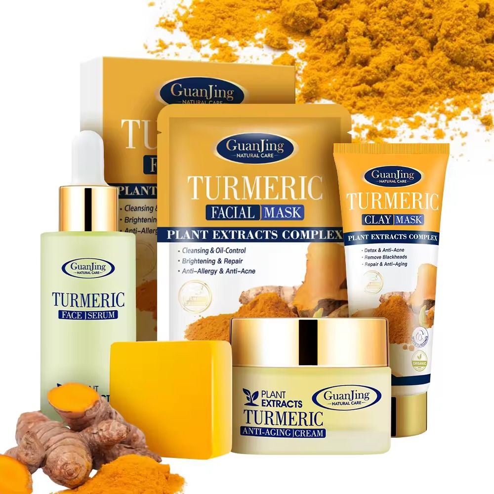 Turmeric Cream Guanjing Anti‑Aging Moisturizing Brightening Face Cream 50 ml – Dark Spots, Acne Scar Repair, Pore Minimizer & Natural Glow Turmeric Herbal Extract
