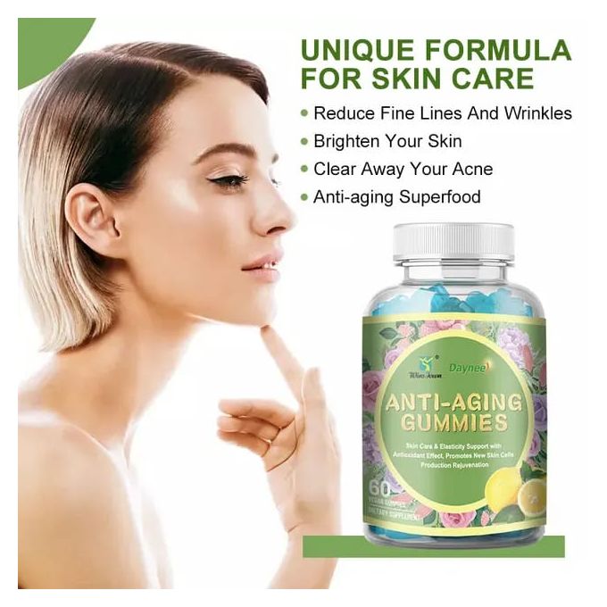 Daynee Anti-aging, Anti-wrinkle& Anti-acne 60Pcs For Skin Elasticity And Cells Renewal Tightens Improves Appearance of Pores Vitamin For Soft Skin