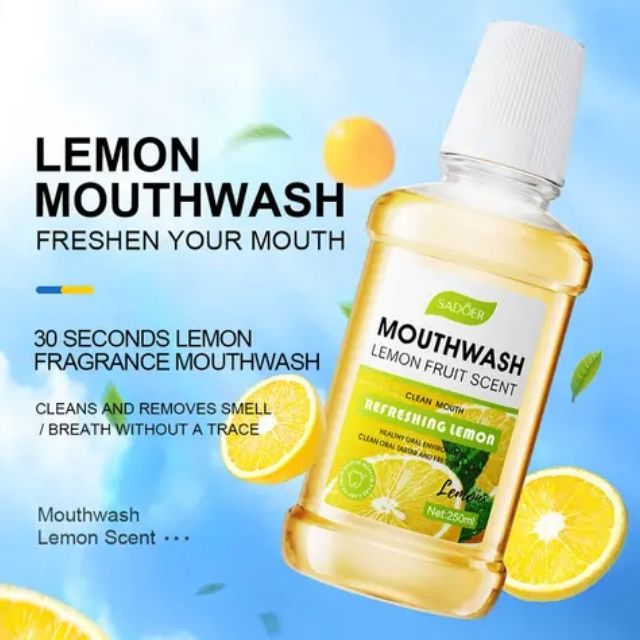 Sadoer Mouthwash Lemon fruit scent Remove Oral Odor Mouth Liquid Cleansing Rinse Mouth Wash