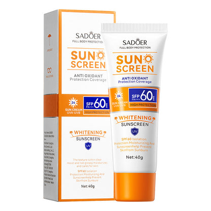SADOER 3 in 1 Vitamin C Serum + Vitamin C Cleanser + SPF 60++ Sunscreen, Moisturizing, Anti Aging, Anti Wrinkles, Anti Acne, Dark Spots Remover, Sunscreen Protector VC Serum+Cleanser+SPF