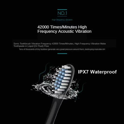 Electric Toothbrush With 4 Brush Heads Smart Timing Tooth Brush USB Rechargeable Teeth Clean Whitening Sonic Toothbrush With Replacement Head