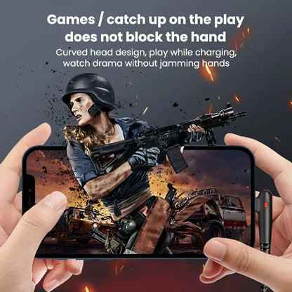 1/1.5M 90-degree angled Type-C 120W 6A super-fast charging data cable suitable for Android phone charging gaming and car b charging