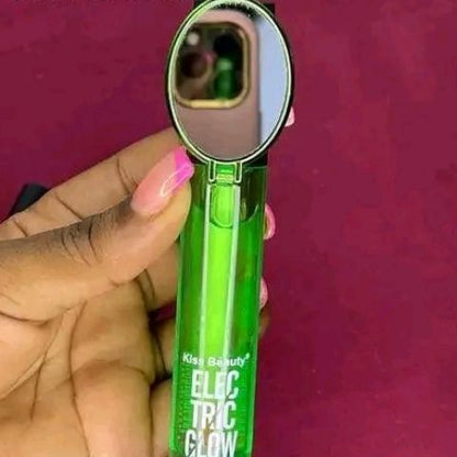 Electric Glow Colour Changing Lip & Cheek Oil with Mirror featuring Aloe Vera Magic Kiss Beauty Makeup Hydrating Plumping Lip Gloss Coat For Cute Makeup Lipsticks Clear Serum Fruit Lip Balm Oils