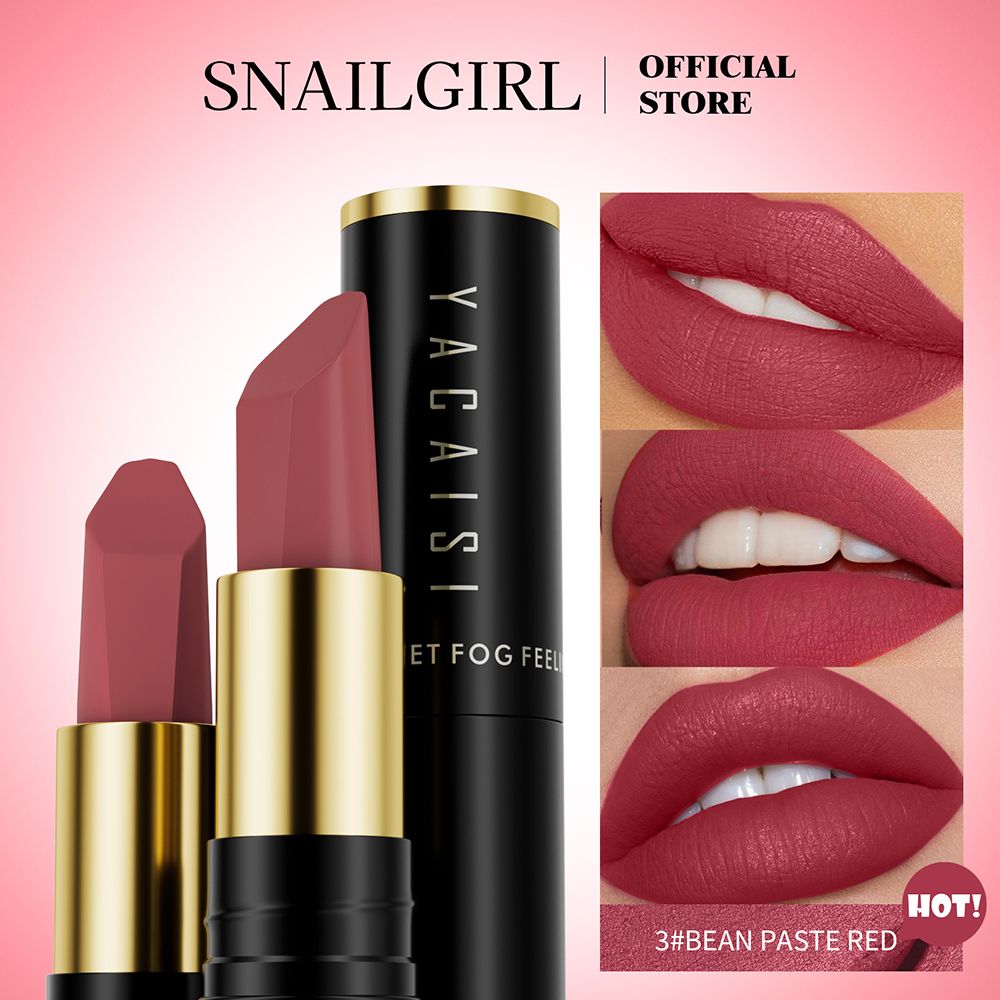 Hyaluronic Acid Velvet Lipstick Matte Plain Whitening Student Lipstick Non Staining Glass Non Fading Lip Gloss Matte Velvet Hyaluronic Acid Lipstick Waterproof Makeup