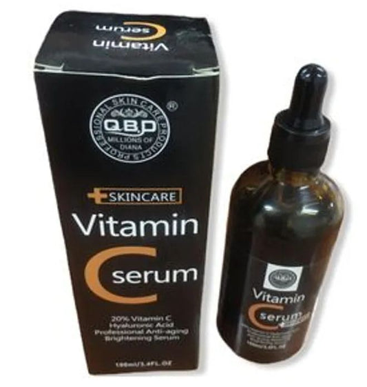 QBD Vitamin C+Hyaluronic Acid Anti-aging&Brightening Serum-100ml Black
