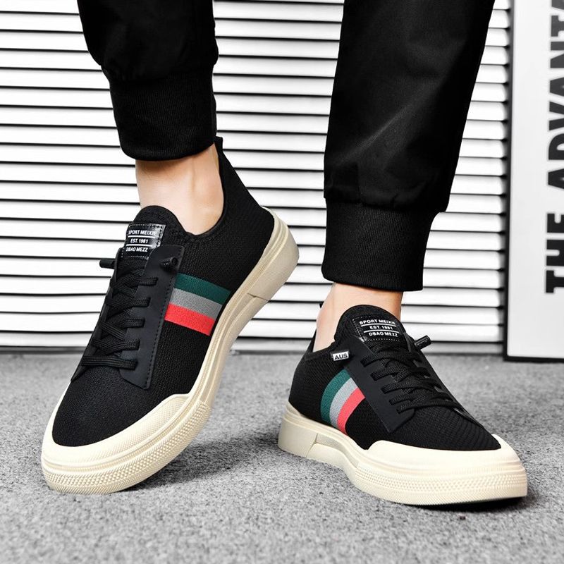 Men's casual clothes single shoes boys loafers students running shoes Dad sports shoes driving shoes espadrille shoes flats black
