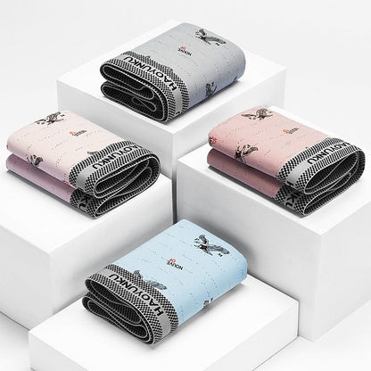 Large size L-4XL 4PC men's clothing underwear boys' Ice silk boxers breathable boxer briefs students shorts clothes