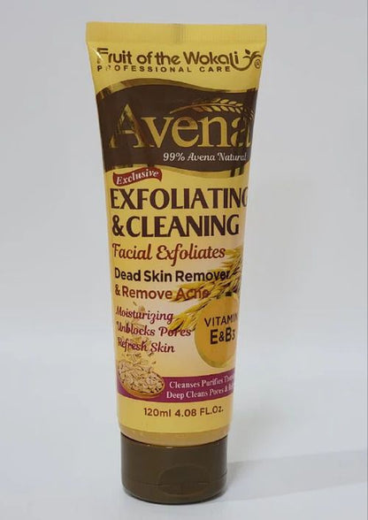 Fruit Of The Wokali Avena Exfoliating Face and Body Scrub Exfoliates Dead Skin Cells Leaving Your Skin Smooth and Soft Removes and Clears Acne Improve Skin Tone Face Scrubs