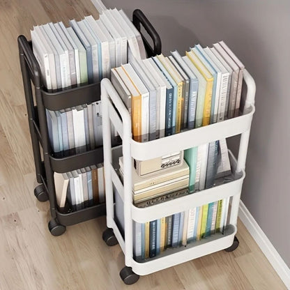 UPHUI 3 Layers Removable Storage Rack Mobile Multi-Functional Organizer Floor Standing Portable Storage Rack for Bathroom Kitchen