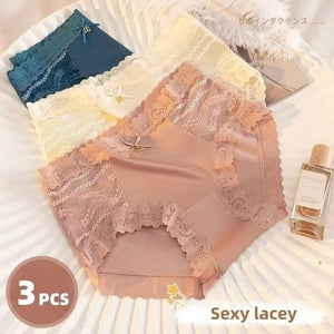 Women's Panties Ice Silk Seamless Mid-waist Temperature Change Antibacterial Breathable Cotton Crotch Hip Lift Underwear