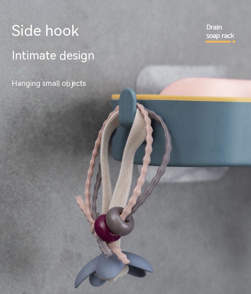 Wall-Mounted Soap Box With Hooks Soap Dish soap holder