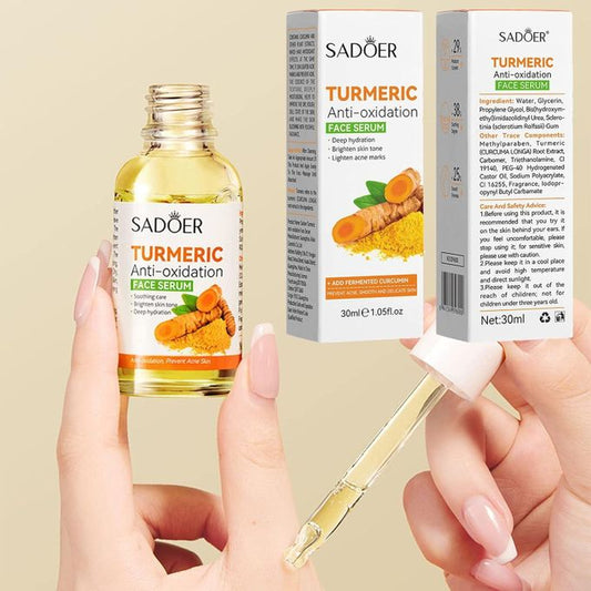 Turmeric Anti-oxidation Serum,Moisturizing Repair Face Serum,Dark Spot Correcting Glow Serum,Hydrating Antioxidant Skin Lightening Oil,Turmeric...