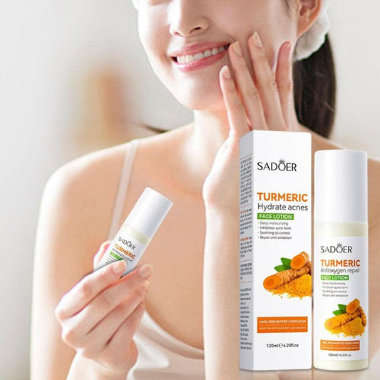 Turmeric Antioxygen Repair Deep Moisturizing Inhibition Acne Form Soothing Oil Control Face Lotion