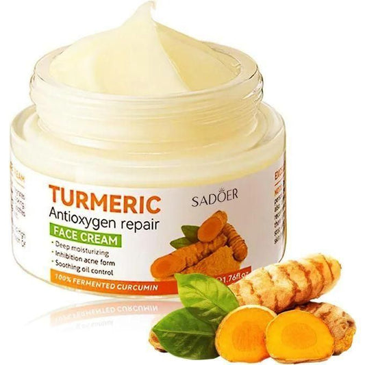 Turmeric Cream, Tumeric Cream Anti Oxidation, Face Cream For Deep Moisturizing Akin To Vitamin C, Prevents Acnes, Oil Control And Soothing, Skin...