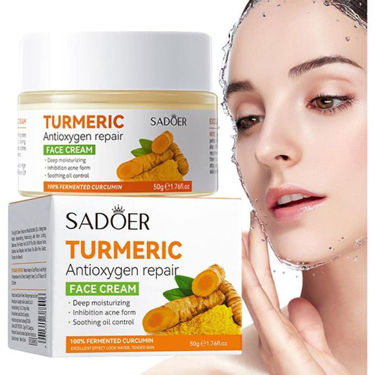 Turmeric Cream, Tumeric Cream Anti Oxidation, Face Cream For Deep Moisturizing Akin To Vitamin C, Prevents Acnes, Oil Control And Soothing, Skin...