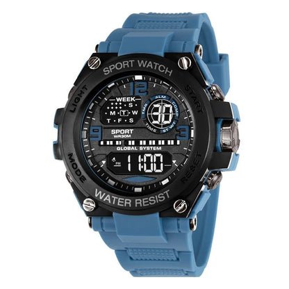 Men Watch Outdoor Sport Watches Multifunction Electronic Watches Anti Drop and Shock-absorbing Wristwatches, Chrono Waterproof Men Watches Led Digital Watch