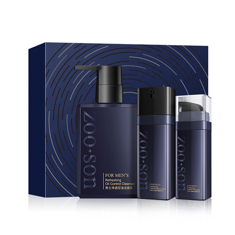 Beauty Skin Care Skin Care Products Men's fragrance 3Pieces Suit For Men Moisture Replenishment Facial Cleanser+Lotion+Toner Moisturizing&Hydrating Brightening&Anti-Aging