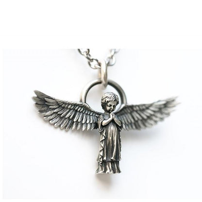 Personalized And Creative Angel Wings Couple Men And Women Niche Pendant Necklace Sweater Chain
