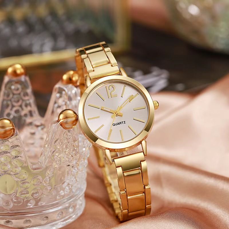 Stainless Steel Women Quartz Watches Bracelet Set For Ladies Lady Watch Wristwatches Female Watches Wrist Watch With Bangle Valentine's Day Christmas Birthday Gifts
