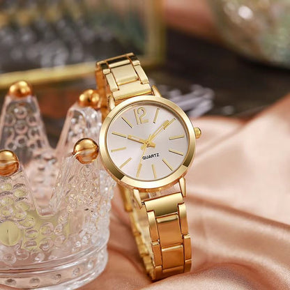 Stainless Steel Women Quartz Watches Bracelet Set For Ladies Lady Watch Wristwatches Female Watches Wrist Watch With Bangle Valentine's Day Christmas Birthday Gifts