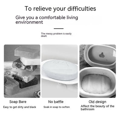 Wall-Mounted Soap Box With Hooks Soap Dish soap holder