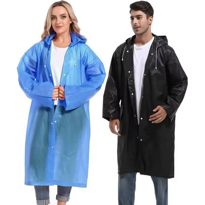 Disposable Adults Reusable Raincoats,Waterproof Rain Ponchos,Adults-Reusable Emergency Raincoats with Hoodand Drawstring