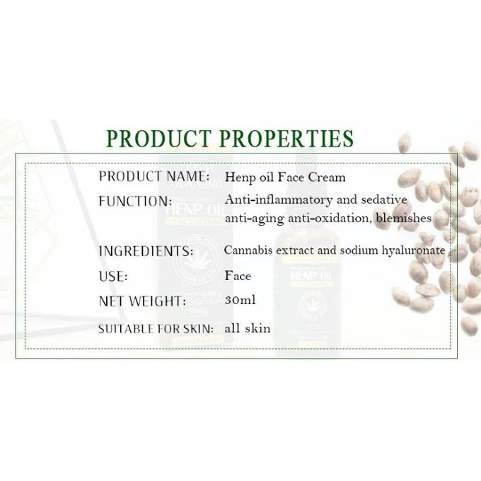 Hemp Oil Face Serum 5000mg Holistic Herb Bioactive Extract Full Spectrum