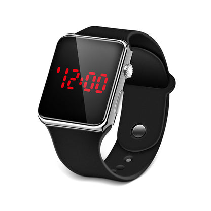 Fashion Square LED Digital Watch Students Luminous Electroplated Sports Electronic Watch Wrist Watch For Men And Women