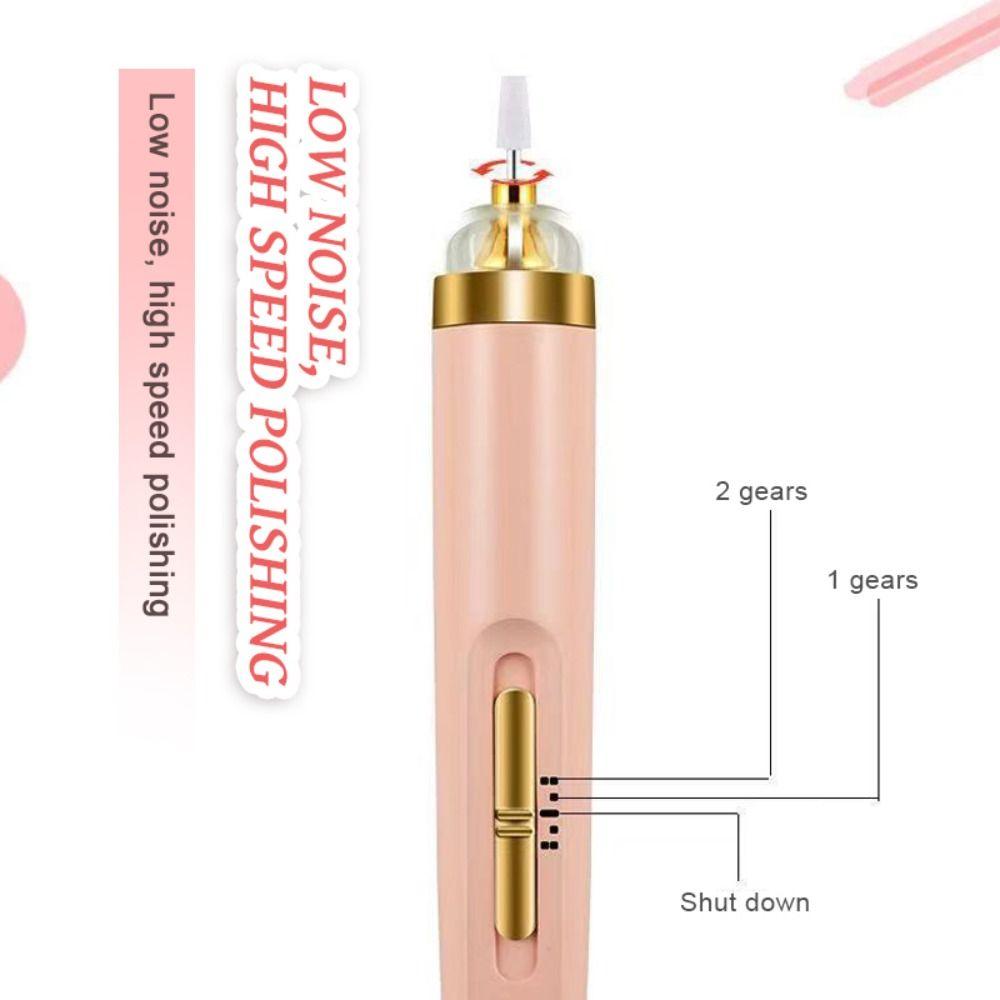 5 in 1 Electric Manicure Drill With Light Portable USB Professionals Pedicure Polishing Nail Grinder Nail Drill Sander Machine Nail Files Polishing Machine Manicure Nail Tools Kit