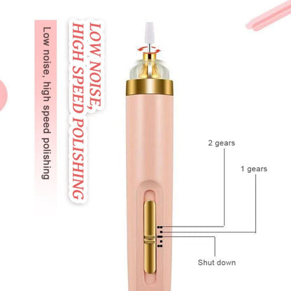 5 in 1 Electric Manicure Drill With Light Portable USB Professionals Pedicure Polishing Nail Grinder Nail Drill Sander Machine Nail Files Polishing Machine Manicure Nail Tools Kit