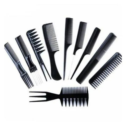 10 Pieces Comb Set Plastic Combs Hair Dyeing Oil Baking Comb Hair Salon Hairdressing Tool Beard care Men Women Professional Home Styling Kit