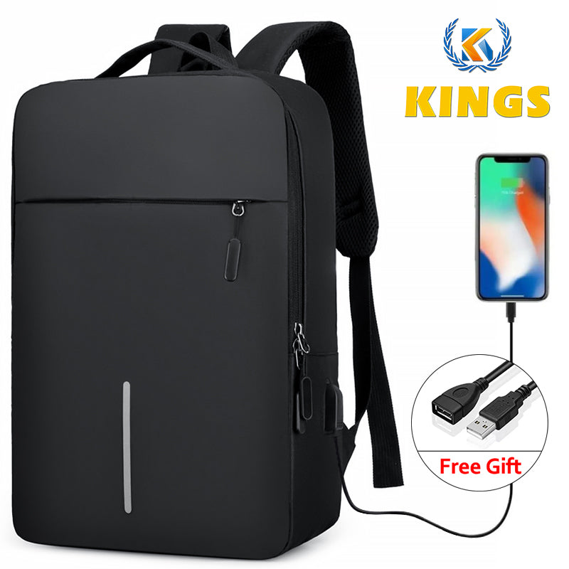 15.6" Laptop Bag Men Backpack With USB Charging Jack Large Capacity Backpack