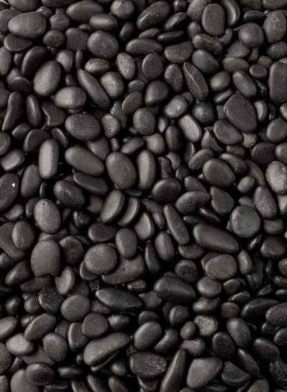 High Quality BLACK 1 KG PEBBLE STONES FOR INDOOR POTS AND OUTDOOR POTS, AND GARDEN DECOR