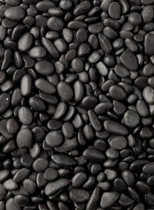 High Quality BLACK 1 KG PEBBLE STONES FOR INDOOR POTS AND OUTDOOR POTS, AND GARDEN DECOR