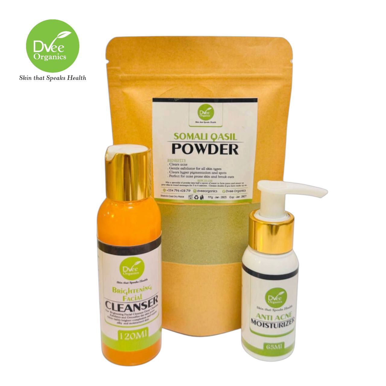 Beginners Package - Dvee Organics - Simple Skincare Routine for Starters for Exfoliating and Moisturizing Benefits