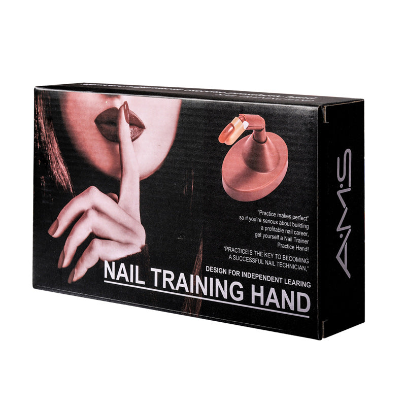 Acrylic Flexible Moveable Nail Practice Finger Adjustable Fake Fingers Detachable Beginners Practice Moving Finger Strap Base Hand Nail Art Training Nails Art DIY Tool