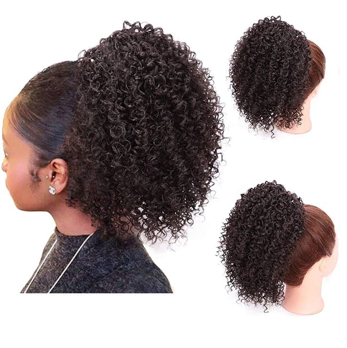 Wig ponytail women's curly ponytail wig drawstring wig elastic mesh short ponytail wig fashion wig women's short curly ponytail extended edition