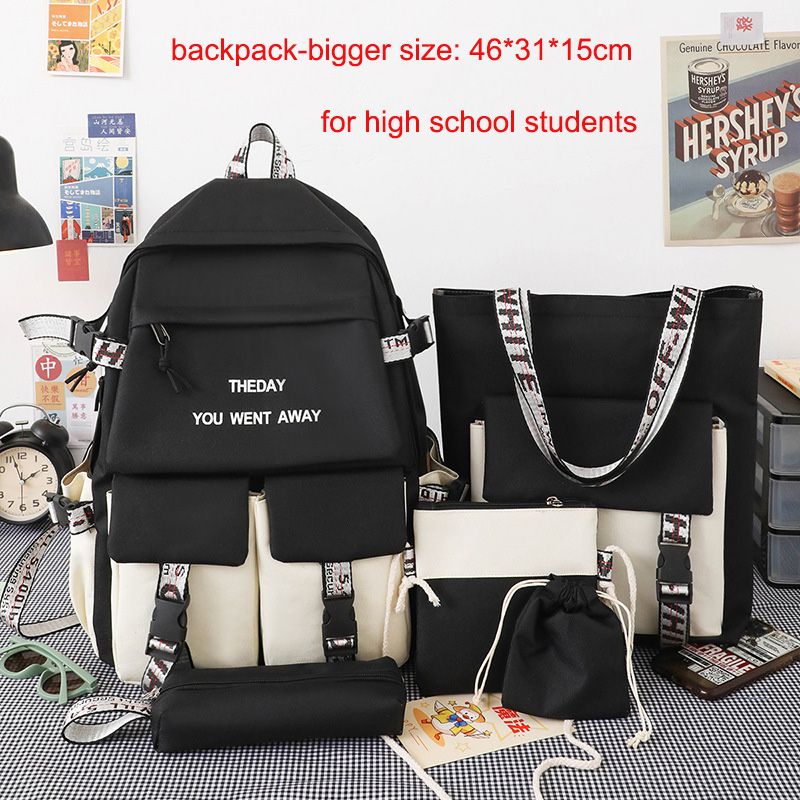 New Arrival 5pcs/SET Hot Backpacks Fast delivery Fashion bookbags women's boy girl school bags sets monkey ladies travel bags CaseTek brand shoulder bags