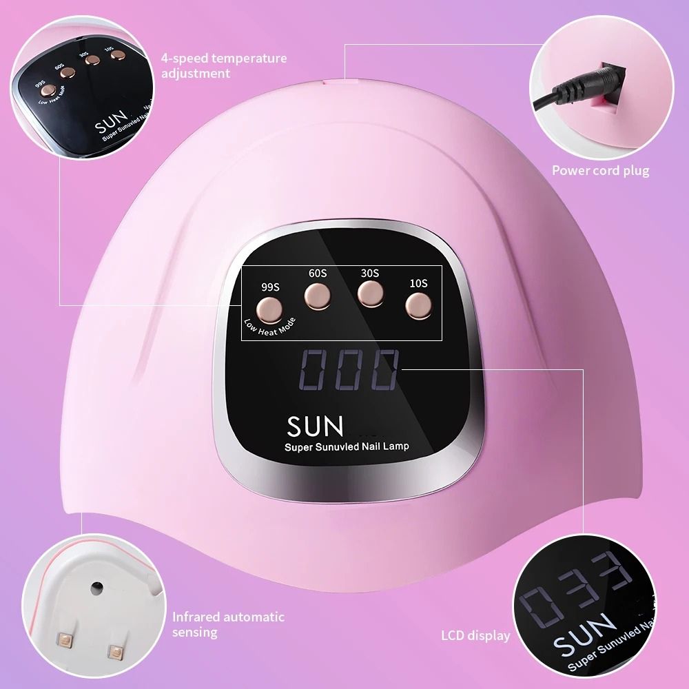 280W 66 LED Nail Art Lamp SUN X15 MAX Professional Gel Polish Dryer With 4 Timer Auto Sensors For Nail Salon Tools