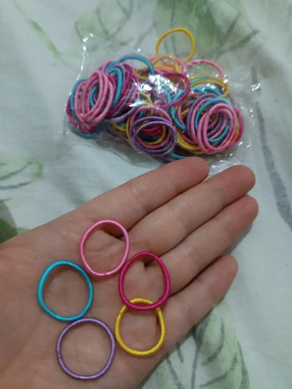 200/300pcs Cute Hair Ties For Kids & Girls - Colorful Elastic Polyester Hair Bands Ponytail Holder Children Rubber Band Hair Accessories