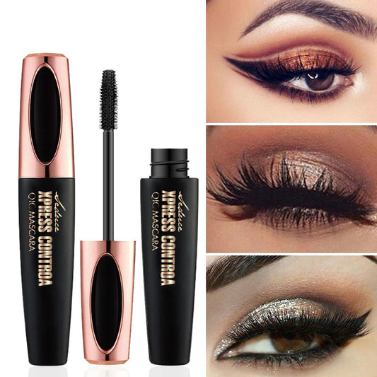 Waterproof mascara will last for a long time Makeup Eye black cross-border super long thin brush head, durable waterproof, thick, curly and non smudging