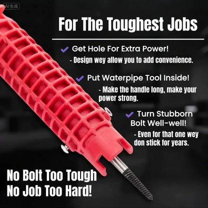 8-in-1 Adjustable Spanner Sink Water Pipe Wrench Multifunctional Sink Installation Tool for bolt Washbasin Wrench Corner Valve Home Decoration Tools Repair Disassembly Tools Jaw Grip Non-Slip Handle