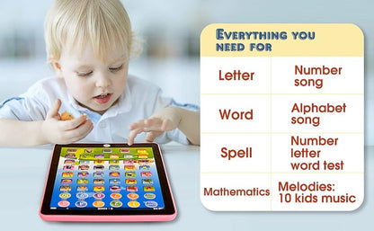 Kids Learning Pad/Tablet Interactive Toddler Toys with Words Numbers Alphabets Music Electronic Educational Toy for Preschool Boys & Girls 3-8 Years Old