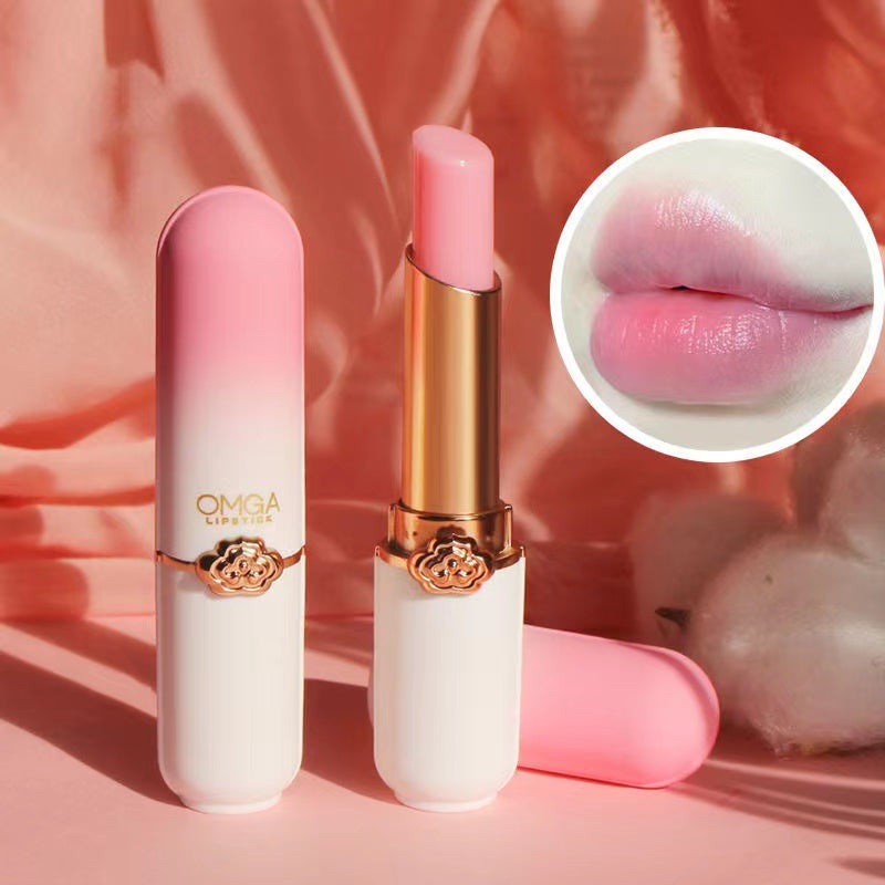 Crystal Temperature Change Lip Balm Vitality Color Lipstick Peach Girl Lip Balm Change Beauty Makeup Beauty Make Up Lips Lipstick