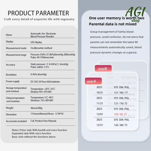 Upper Arm Blood Pressure Monitor Voice Broadcast Measurement Tool Portable LCD Digital Tonometer Sphygmomanometer Tensiometer Heart Rate Pulse Meter Health Care BP Monitor