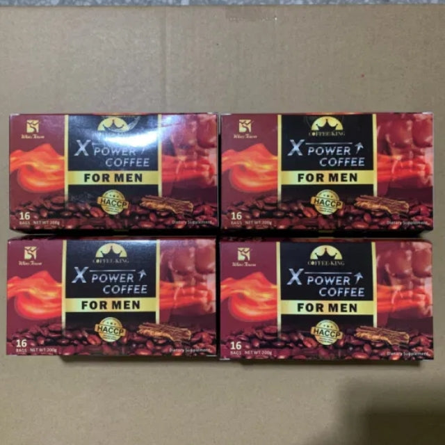 XPower Coffee for Men Wins Town Coffee King Dietary Supplement Maca Ginseng Male Enhance Healthy Energy Libido Power X Powder