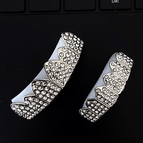 Teeth grillz mouth man/woman iced tooth cap top&bottom teeth grillz sets for men/women hip hop rapper body jewelry fashion accessories party jewelry