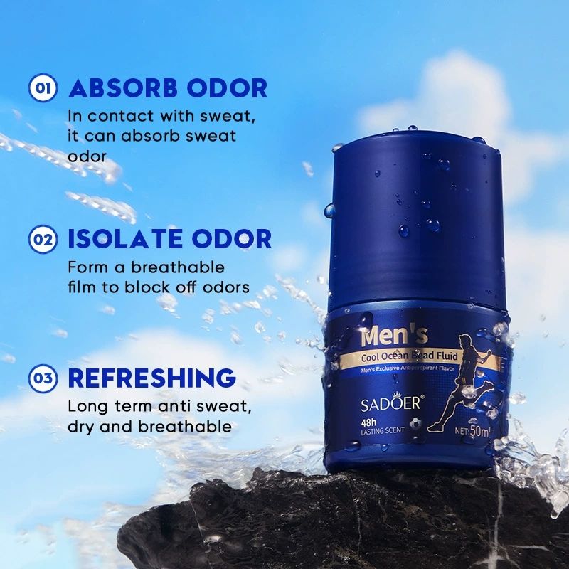 Natural Men Deodorant Lasting Fragrance Body Roll-on Antiperspirant for Men