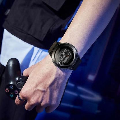 Men Sport LED Watches Men Digital Clock Wristwatch Stopwatch Luminous with Date Week Original Waterproof Clock Multi-Functional Rubber Man Fitnes Athlete Timekeeping Electronic Watch